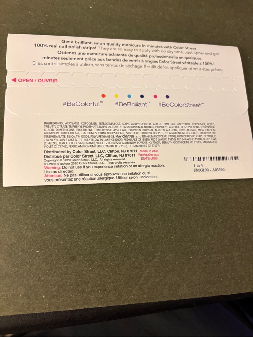 Color Street Sparkling Purple Nail Polish Strips - 1 in 4 - Picture 2 of 4